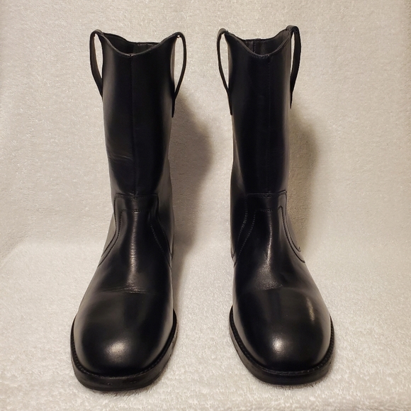 FREE PEOPLE EASTON EQUESTERIAN BOOTIE IN BLACK LEATHER - Picture 4 of 8